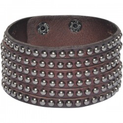 Wldcat Gun Leather Bracelet Brown