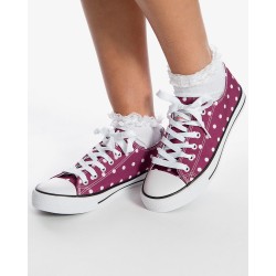 Magenta Polka Dot Sneakers