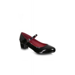 Lulu Hun Maryjane Block Heel Black