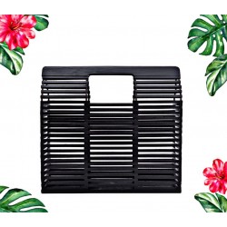 Lola Ramona Rectangle Clutch Black Bamboo 