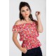 Hell Bunny Fizz Top Coral 