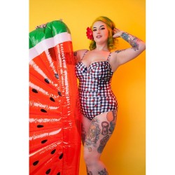 Collectif Melon Gingham Balcony Swimsuit