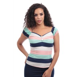 Collectif Dolores Seaside Stripes Top 