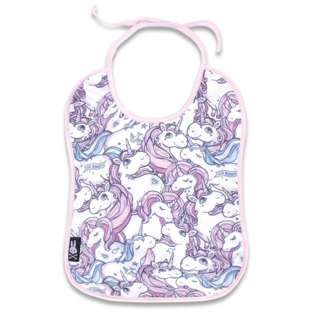 Six Bunnies Unicorns Baby Bib