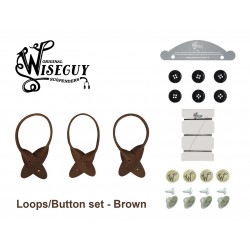 Wiseguy Suspenders Loops Set Brown Leather