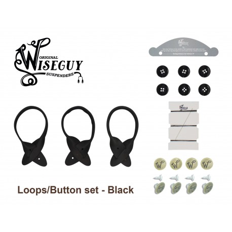 Wiseguy Suspenders Loops Set Black Leather