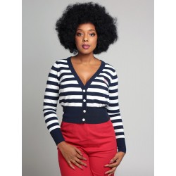 Collectif Purdy Nautical Striped Cardigan 