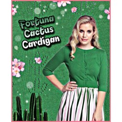 Collectif Fortuna Cactus Pointelle Cardigan