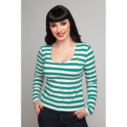 Collectif Purdy Pineapple Striped Top 