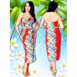 Unique Vintage Hawaiian Leilani Sarong Dress