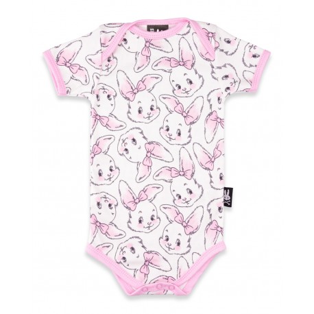 Six Bunnies Romper Pink Bunny