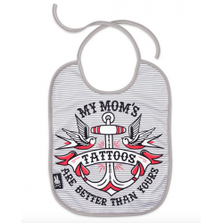 Six Bunnies Mommy's Tattoos Baby Bib