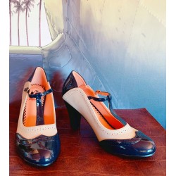 Banned Retro Diva Blues Navy Heels