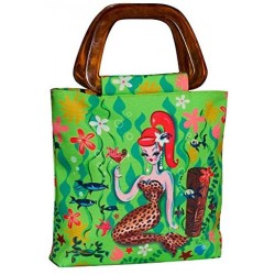 Miss Fluff Leopard Martini Mermaid Tote