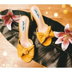 Lulu Hun Mary Block Heels Mustard 