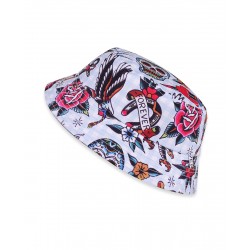 Six Bunnies Tattoo Flash Hat Blue 