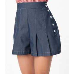 Unique Vintage Chambray Joyce Shorts