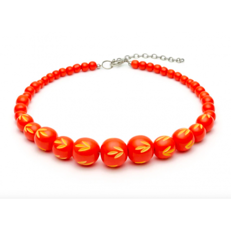 Sunset Carved Bead Necklace