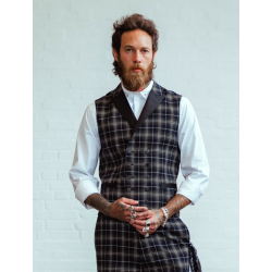 Chet Rock Chuck Tartan Waistcoat 