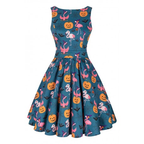 Lady Vintage Flamingo & Monsters Dress