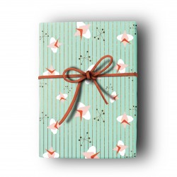 Cosmic Stripe Aqua Gift Wrap