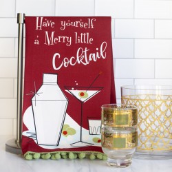 Merry Little Cocktail Bar Tea Towel