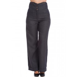 Banned Retro 50s Sassy Trousers Grey