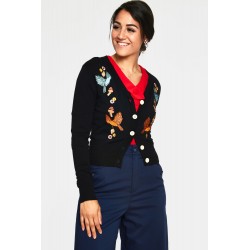 Voodoo Vixen Black Woodland Cardigan 