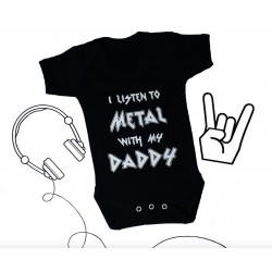 I listen to Metal with My Daddy Baby Romper
