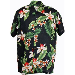 Cayo Black Hawaiian Shirt