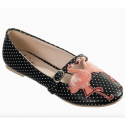 Dancing Days Flamingo 50s Flats Polka Dots