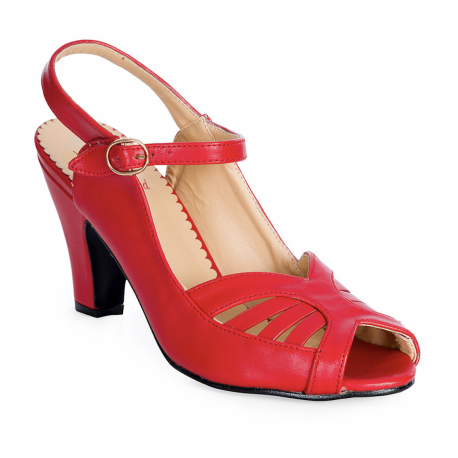 Banned Retro 50s Kelly Lee Sandals Red