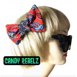 Panther Hair Bow Rockabilly