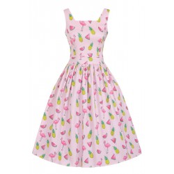 Lady Vintage Calypso Flamingo Dress