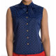 Banned Retro 50's Anchor Blouse Navy