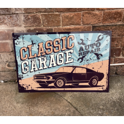 Classic Garage Auto Repair Metal Sign