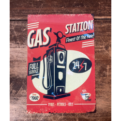 Gas Station Retro Garage Metal Sign