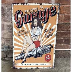 Welcome to Garage Metal Sign