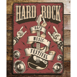 Hard Rock Music Metal Sign