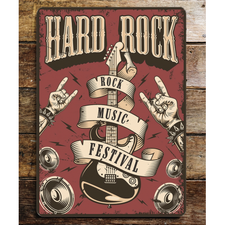 Hard Rock Music Metal Sign