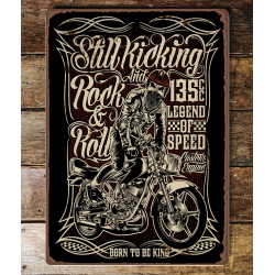 Still Kicking Rock & Roll Metal Sign