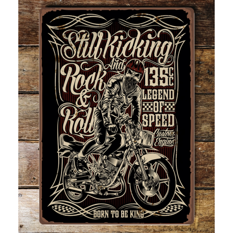 Still Kicking Rock & Roll Metal Sign