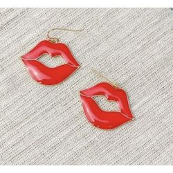 Kisses Earrings Red