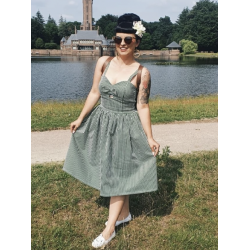 Banned Retro Stripes Green Dress 