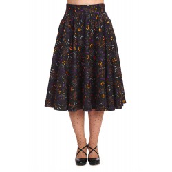 Banned Retro All Hallows Cat Swing Skirt