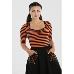 Hell Bunny Warlock Top Orange