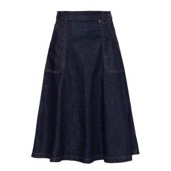Queen Kerosin Denim Swing Skirt