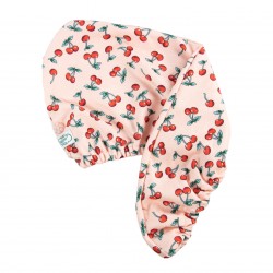 Absorbent Microfibre Hair Towel Wrap Cherry