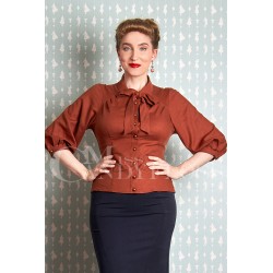Miss Candyfloss Kristin-Amber Tie Blouse