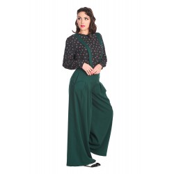 Banned Retro 50s Diamond Trousers Green